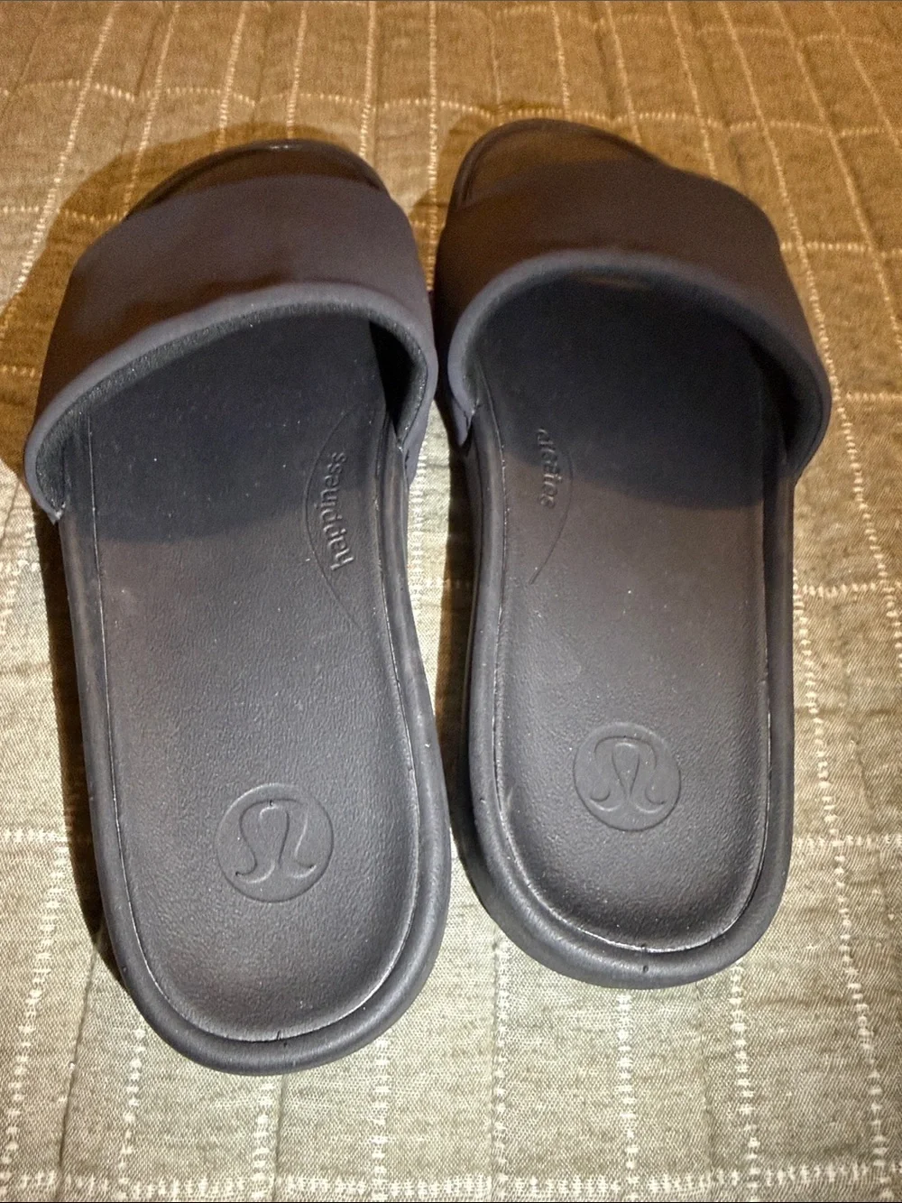 New lululemon athletica Men's Dark Gray Slide Sandals size 10